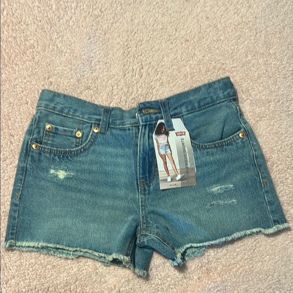 Levi's Girls Blue Denim Shorts